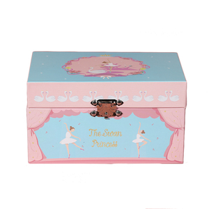 Boîte à musique en papier personnalisée avec cygne rotatif et chanson personnalisée, cadeau musical pour filles - Product Image 2