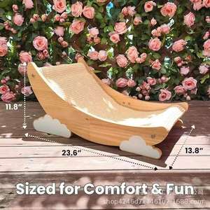 ที่นอนแมวแบบไม้ 3 in 1 สำหรับแมวในบ้าน ที่พักผ่อน ทนทาน - Product Image 4