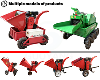 Fournisseur professionnel de broyeurs à bois mobiles tout-terrain de petite taille avec pneus tout-terrain, machine à couper le bois, trancheuse à bois équipée