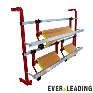 Dispensador de Papel y Película de Enmascarar Metálico para Montar en la Pared con Cortadores Dentados Dobles para Pintura de Garajes y Automóviles - Product Image 1