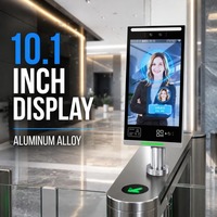 Terminal de Reconocimiento Facial de 10.1 Pulgadas, Sistema de Control de Acceso, Cámara Infrarroja Dinámica Amplia de 2MP con WiFi, Grado IP65