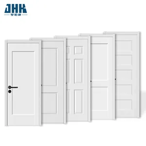 Door Wood Door JHK MDF HDF White Primer Hollow Core Solid Core Wooden Interior Doors Unfinished