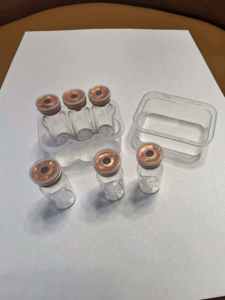 Wholesale 3ml 6-pieces Sterile PP Vial <b>Box</b> Recyclable Square Vaccine Bottle Packaging <b>Storage</b> <b>Box</b> Vial Holder Case Peptide - Product Image 1