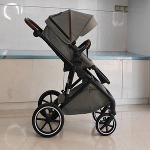 <span class=keywords><strong>Poussette</strong></span> pliable pour bébés de 1 à 12 mois, cadre <span class=keywords><strong>en</strong></span> alliage d'aluminium noir personnalisable, tissu <span class=keywords><strong>en</strong></span> polyester, capacité maximale de 20 à 22 kg - Product Image 4