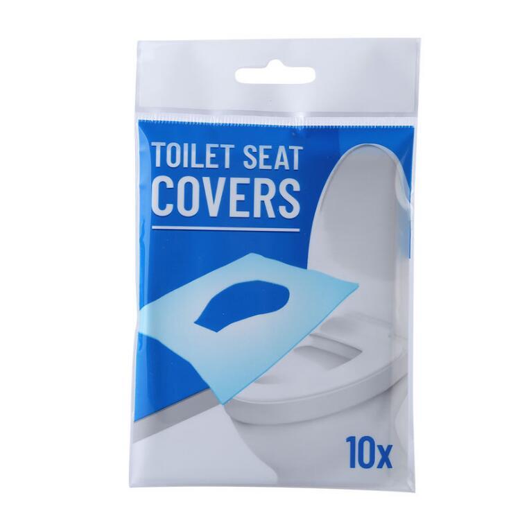 P1082 10 шт. бумажные сиденья для унитаза крышки путешествия одноразовая бумага девственницы 1/16 Сложите сиденье для унитаза крышка