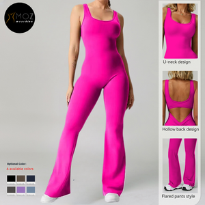 Tuta Intera Senza Maniche da Yoga alla Moda per <span class=keywords><strong>Donne</strong></span>, Pantaloni a Zampa Larghi per <span class=keywords><strong>Allenamento</strong></span>, Danza e Fitness, Controllo Pancia e Sollevamento Glutei - Product Image 2