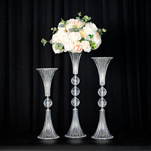 Portavelas Acrílico Transparente Alto LANJO para Bodas, Eventos, Fiestas y Decoración del Hogar con Elegancia - Product Image 1