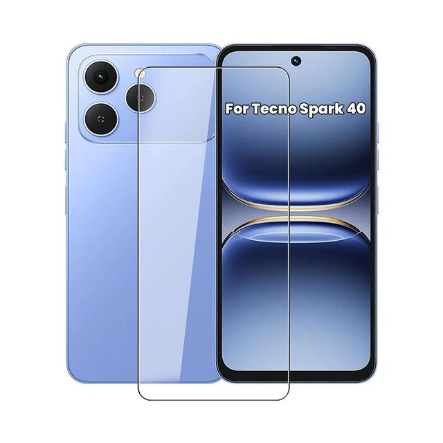 2.5D 9H High Aluminum Tempered Glass Mobile Phone Screen Protector for Tecno Spark 40 Pro Plus 40C 4G High Transparent Film