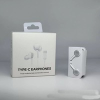 Earphone Suara Hifi Headset In-Ear Tipe C dengan Mikrofon HD Headphone Berkabel untuk Samsung S21 S20 S10 9 8 Plus Note 9 10 Earphone