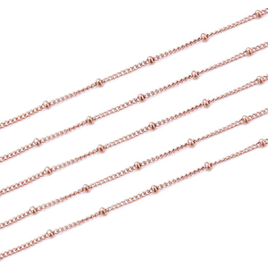 Stainless Steel Beaded <b>Chain</b> and Curb <b>Chain</b> With <b>Extended</b> - Product Image 4