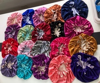Bonnet de Nuit Réversible en Satin de Luxe pour Femme, 50 Couleurs, Grande Bordure à Volants, Double Couche, Idéal pour les Voyages et le Quotidien