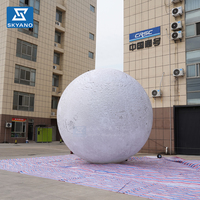 Modèle de planète lunaire gonflable gris personnalisé pour la décoration publicitaire des sites touristiques en plein air et du Festival de la Mi-Automne
