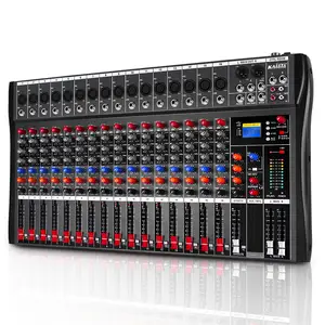 CT16- A 16 채널 전문 스튜디오 오디오 믹서 블루투스 USB DJ 사운드 믹싱 콘솔 48V 팬텀