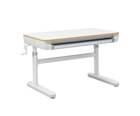 Bureau d'étude minimaliste en bois pour enfants, réglable en hauteur avec manivelle manuelle, tiroir de rangement coulissant intégral, pour la maison et la salle d'étude