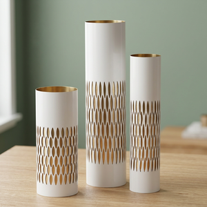 Luxury Metal Decorative Golden Flower <b>Vase</b> | Elegant Premium Handmade Industrial Design Tabletop Home Decor <b>Vase</b> for Living Room - Product Image 3