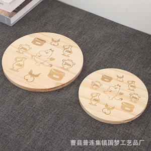 Solid wood casserole <b>mat</b>, tabletop heat-resistant and heat-insulating <b>mat</b>, household tabletop heat-insulating coaster, round - Product Image 4