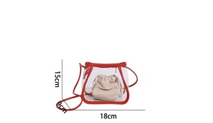 <span class=keywords><strong>Sac</strong></span> à bandoulière transparent en PVC brillant pour adolescentes, pochette mignonne, approuvé pour les stades, concerts, événements sportifs et festivals, avec fermeture éclair et une seule sangle - Product Image 6