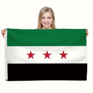 Factory Wholesale Premium 100% Polyester Eco-Friendly Custom Size Syria <b>Flags</b> Flying/Hanging Style - Product Image 2