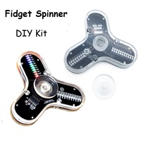 Kit électronique de bricolage LED Fidget Spinner Kit électronique de bricolage LED Fingertip Gyro Kit de soudage amusant Composants électroniques Circuit Board Kit
