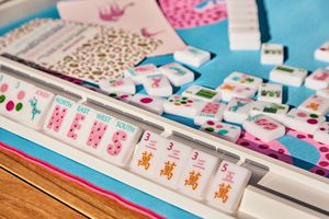 Tuiles de Mahjong de Luxe Xusheng, Ensemble de 160 Pièces, Thème Safari Printanier - Blanc Éclatant, Matériau Acrylique, Idéal pour Fêtes ou Cadeaux - Product Image 4