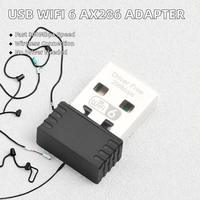 Adaptateur USB WiFi 6 AX286 pour PC de bureau 300 Mbps, compatible Windows 7/10/11, carte réseau sans fil 2,4 GHz 802.11ax avec pilote inclus
