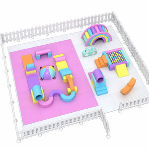 Modern <b>Indoor</b> Playground Equipment Soft Play Center Tunnel <b>Slide</b> Climbing Structure Commercial Use Galvanized Steel Wood - Product Image 1