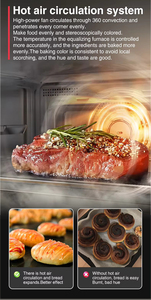 Lò nướng đối lưu quay thương mại 5 khay cho bánh mì nướng bánh Máy nướng bánh công nghiệp lò quay bánh xe đẩy lò nướng - Product Image 3