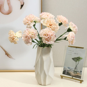 Ramo de Claveles Realistas con Aspecto Natural, Regalos para el Día de la Madre y del Maestro, Decoración para Salas de Estar, Planta Artificial Preservada - Product Image 2