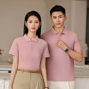 OEM 100% coton été pour polos hommes femmes chute de glace respirant revers à manches courtes chemises culturelles anti-rides impression - Product Image 2