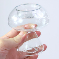 Vente en gros d'usine, flacons diffuseurs uniques en forme de champignon, luxe, verre borosilicate de haute qualité, flacon diffuseur vide pour aromathérapie