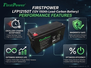 Batería sellada <span class=keywords><strong>de</strong></span> plomo-ácido FirstPower LFP12150T 12V150Ah, acumulador <span class=keywords><strong>de</strong></span> <span class=keywords><strong>gel</strong></span>, baja autodescarga, <span class=keywords><strong>para</strong></span> sistemas híbridos eólico-solares y energía marina - Product Image 2
