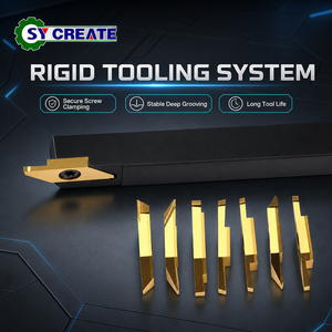 SY <span class=keywords><strong>MACR</strong></span>/L3 070-R Externe Nutfräs- und Abschnitts-Wolframkarbid-Einsätze mit TiN-Goldbeschichtung, Hochtemperaturbeständig für CNC-Drehmaschinen OEM - Product Image 4