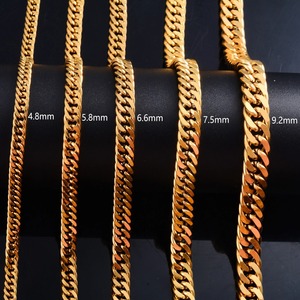 Chaîne cubaine en acier inoxydable, collier lourd pour hommes, style rock punk, plaqué or, collier ras du cou pour femmes, accessoires de bijoux, cadeau - Product Image 3