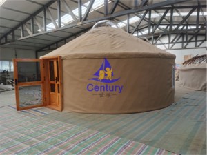 <span class=keywords><strong>Prix</strong></span> d'usine Camping en plein air Grande tente de yourte mongole de luxe en toile Imperméable - Product Image 2