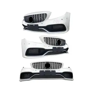 Fit Genuine Body Kits For Mercedes Benz W205 C Class Upgrade C63 AMG Front Car Bumper With Grille Engine Hood Fenders