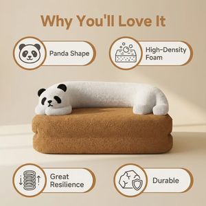 Sofá de Piso con Forma de <span class=keywords><strong>Panda</strong></span>, Espuma de Rápido Rebote, Tela de Peluche de Grado Comercial, Personalizable para Sala de Estar, Dormitorio y Espacio Infantil - Product Image 5