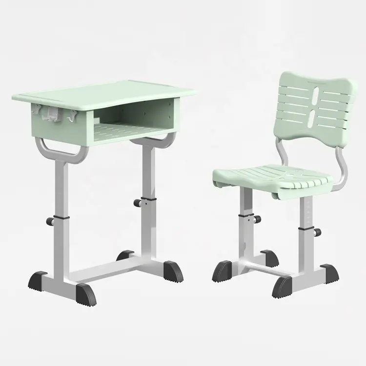 Ensemble de chaises et de tables d'école réglables en hauteur d'apprentissage ergonomique YJ pour le lycée
