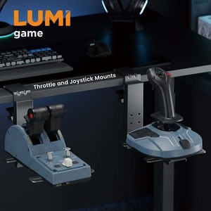 Soporte Universal para Simulador de Vuelo LRA04-BS02, Soporte Ajustable para Joystick y Acelerador, Compatible con Logitech y Thrustmaster - Product Image 1