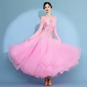 Vestido De Baile De salón para mujer, nuevo diseño, Retro, elegante, De Baile, De Baile, Rosa