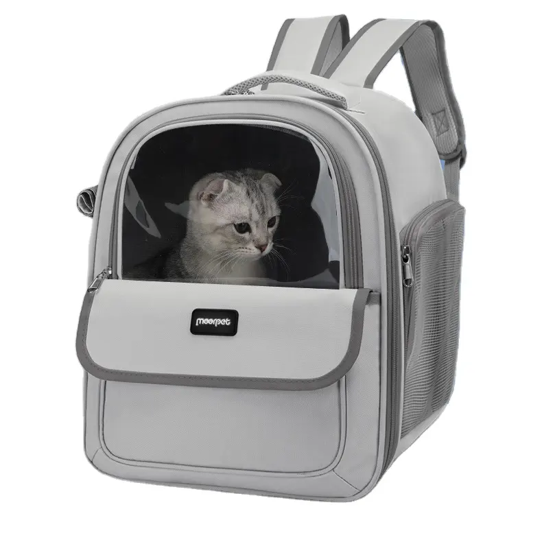 حقيبة محمولة للحيوانات الأليفة للبيع بالجملة ، حقيبة حيوانات أليفة جيدة التهوية ، حقائب سفر شفافة للقطط