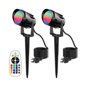 12W extérieur Smar lumières RGB 120V changement de couleur LED <span class=keywords><strong>Spot</strong></span> paysage lumières télécommande étanche lumières de noël - Product Image 1