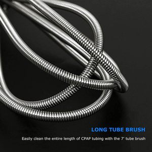 Aquarium Filter <b>Hose</b> Brush Stainless Flexible Tube <b>Long</b> Double-ended Bent Pipe Steel Spring CPAP Tube Brush Cleaning Brush - Product Image 4