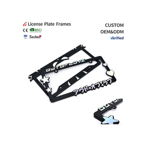 Tùy Chỉnh Chrome Nhựa Xe Giấy Phép Tấm Khung Với Biểu Tượng Tùy Chỉnh Nhựa Số Chủ Bìa Giấy Phép Tấm Khung - Product Image 4