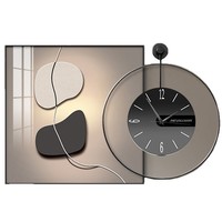 Horloge murale décorative abstraite, peinture moderne, luxe léger, horloge murale à quartz analogique avec aiguilles