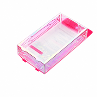 Boîte de présentation suspendue avec fenêtre transparente et emballage en PVC rose pour cosmétiques et produits de beauté, boîte cadeau pour la vente au détail, présentoir de magasin