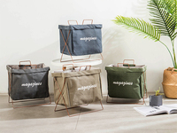 Support de cadre en fer pliable pour la maison, sac de rangement pour vêtements sales, panier à linge, boîte pour salle de bain, chambre à coucher, Offre Spéciale