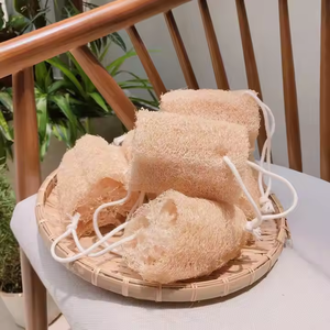 Eco-Friendly Natural Loofah Luffa <b>Sponge</b> Modern Oval <b>Shower</b> Brush for Body Exfoliating Biodegradable for Kitchen Bath - Product Image 5