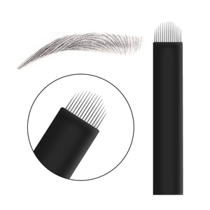 מחט מיקרובליידינג מפלדת אל-חלד 0.20 מ\\\"מ/0.25 מ\\\"מ 7F/9F/11F/12F/14F/16F/18F/18U/14Z לקעקוע גבות ומכונת איפור קבוע - Product Image 4