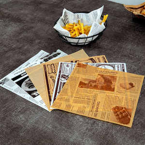 Carta per Alimenti Personalizzata Nera/Bianca 12x12, Carta Antigrasso per Sandwich, Carta Cerata per Hamburger, Patatine Fritte, Prodotti da Forno, Vendita all'Ingrosso - Product Image 6