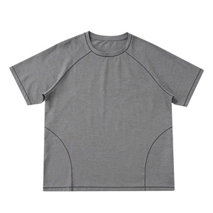 T-shirt de sport décontracté léger 100 % coton à manches courtes, respirant, anti-humidité, personnalisable, col rond en maille pour l'extérieur - Product Image 5